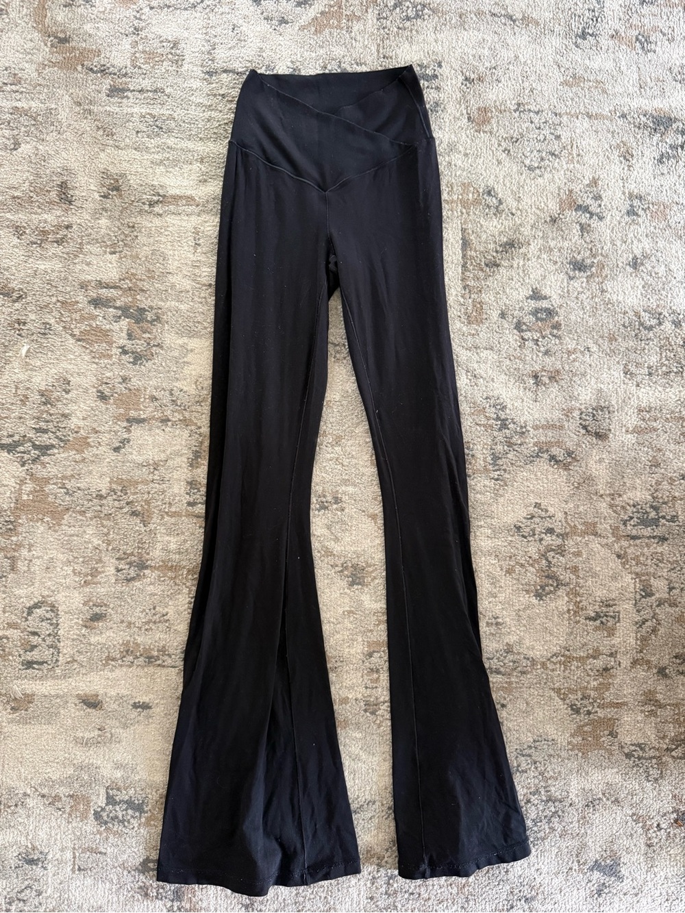 aerie Black Crossover Flare Yoga Pants